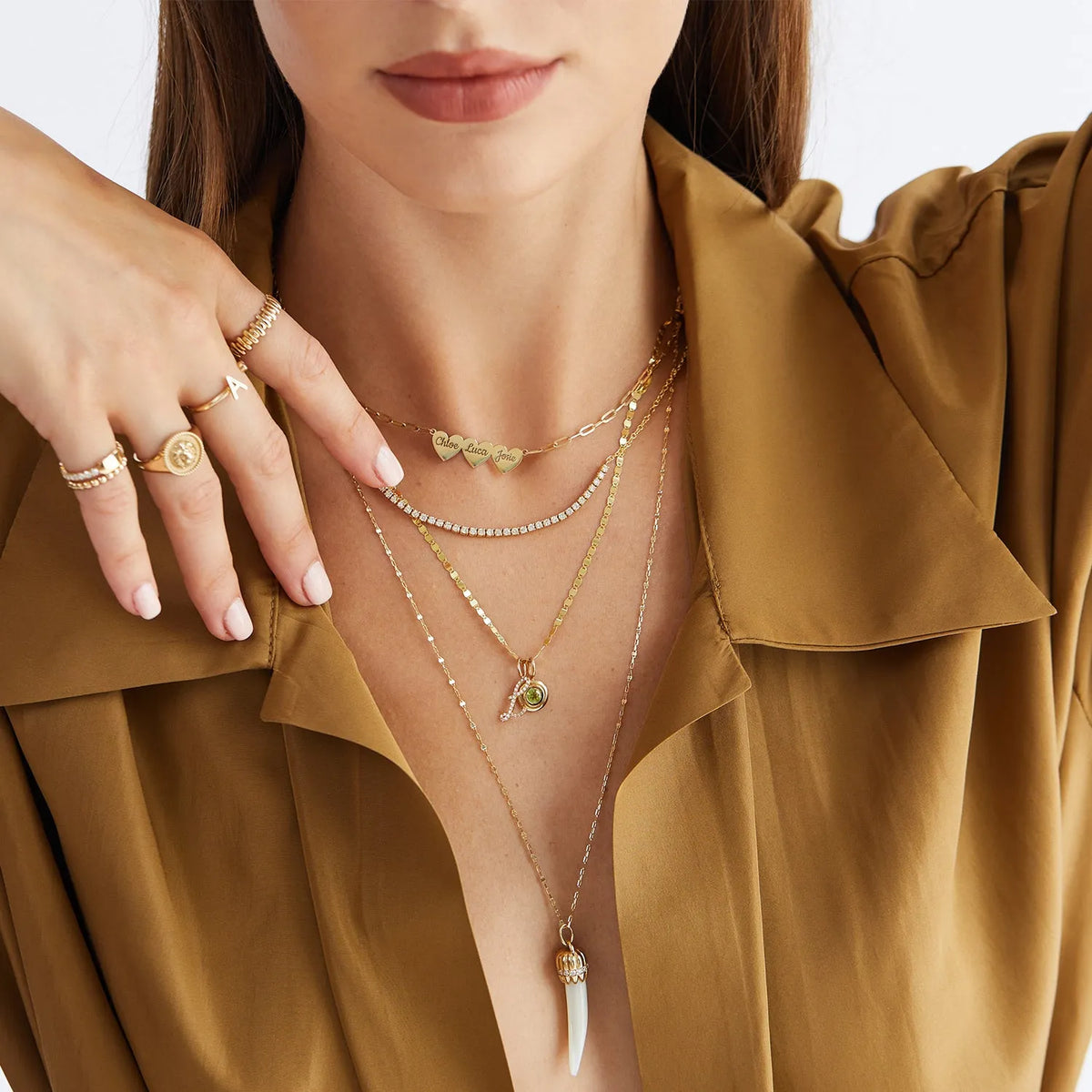 Mirror Chain Necklace in 14K Gold