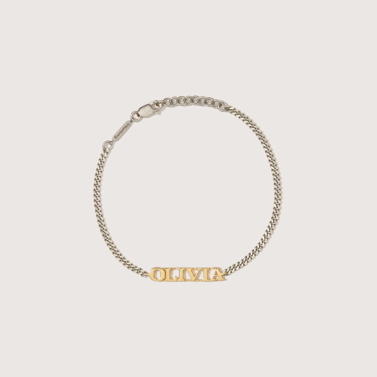 Mixed Metal Personalised Name Bracelet