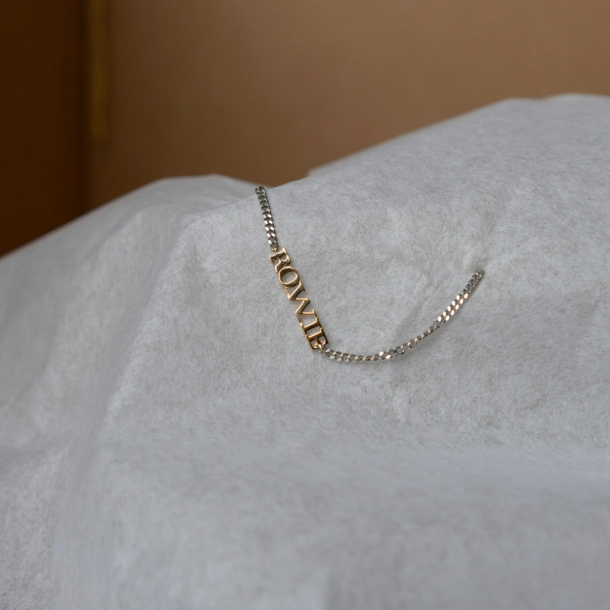 Mixed Metal Personalised Name Bracelet