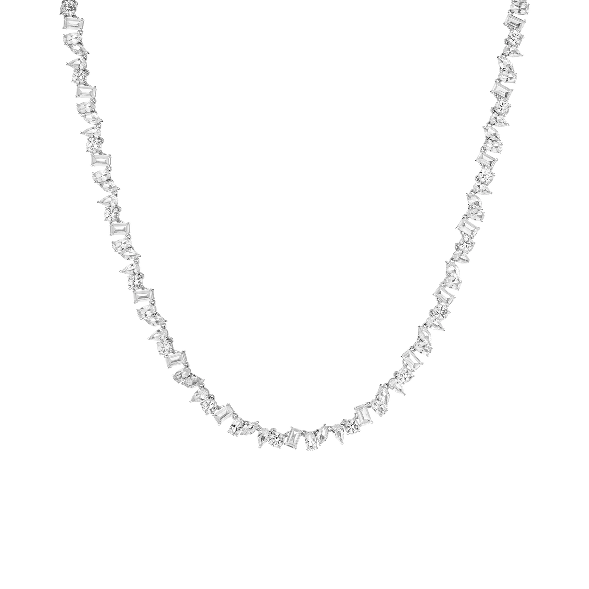 Mixed Shape Tennis Necklace