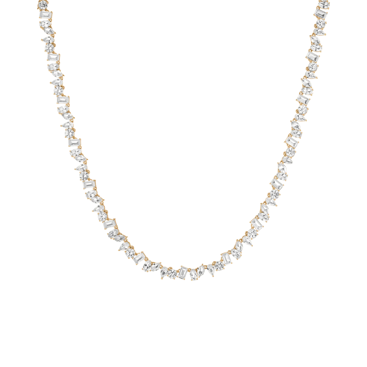Mixed Shape Tennis Necklace