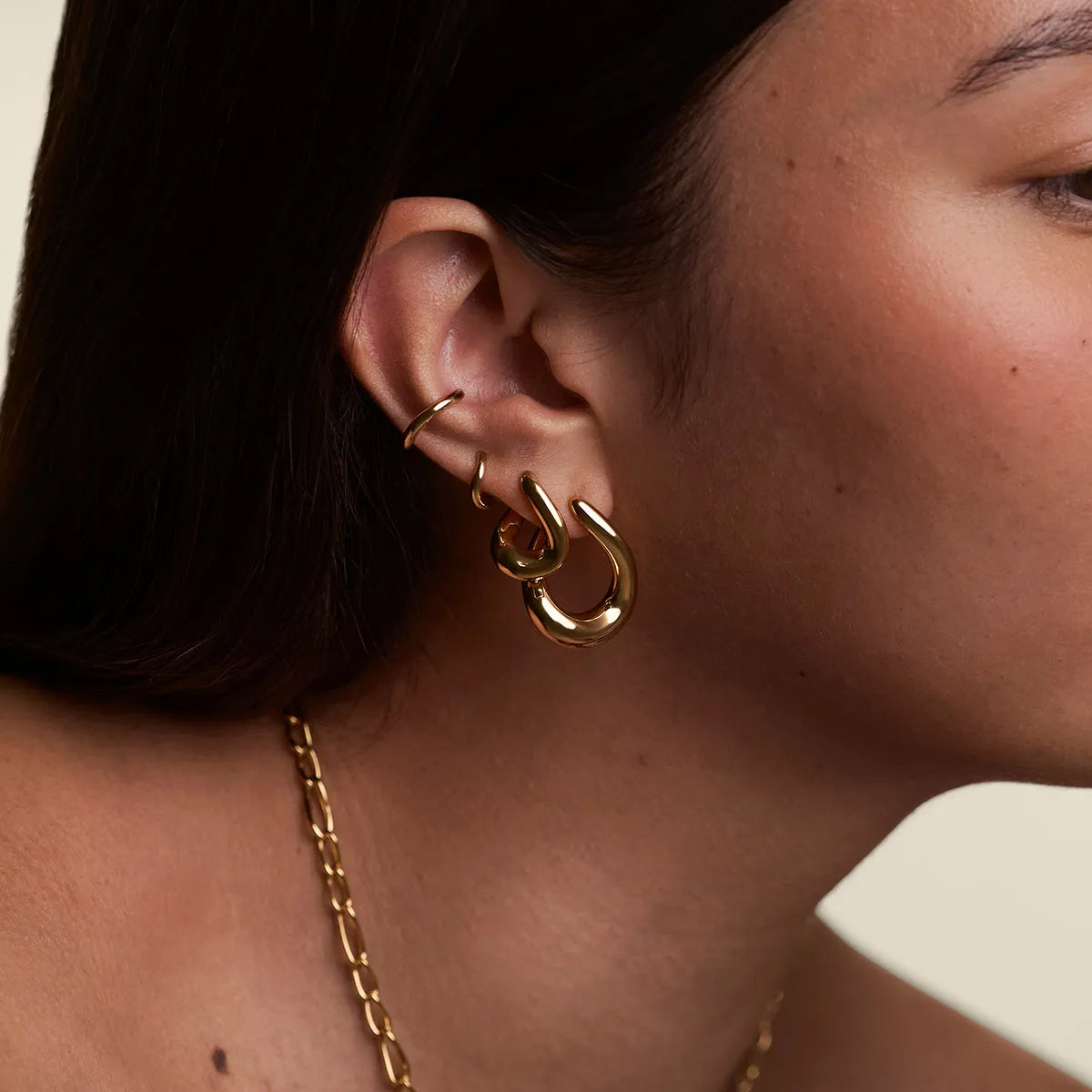 Molten Hoops in Gold