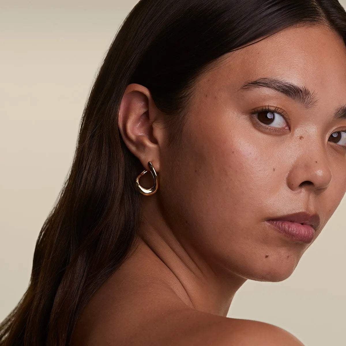 Molten Large Hoops in Gold
