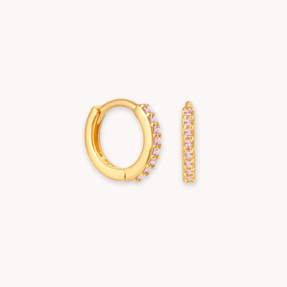 October Birthstone Huggies in Gold