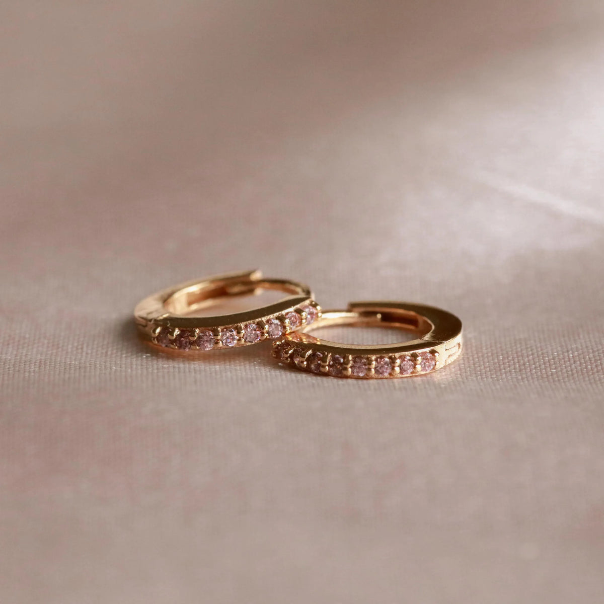October Birthstone Huggies in Gold