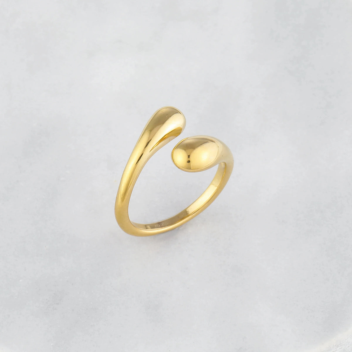 Open Twist Drop Ring
