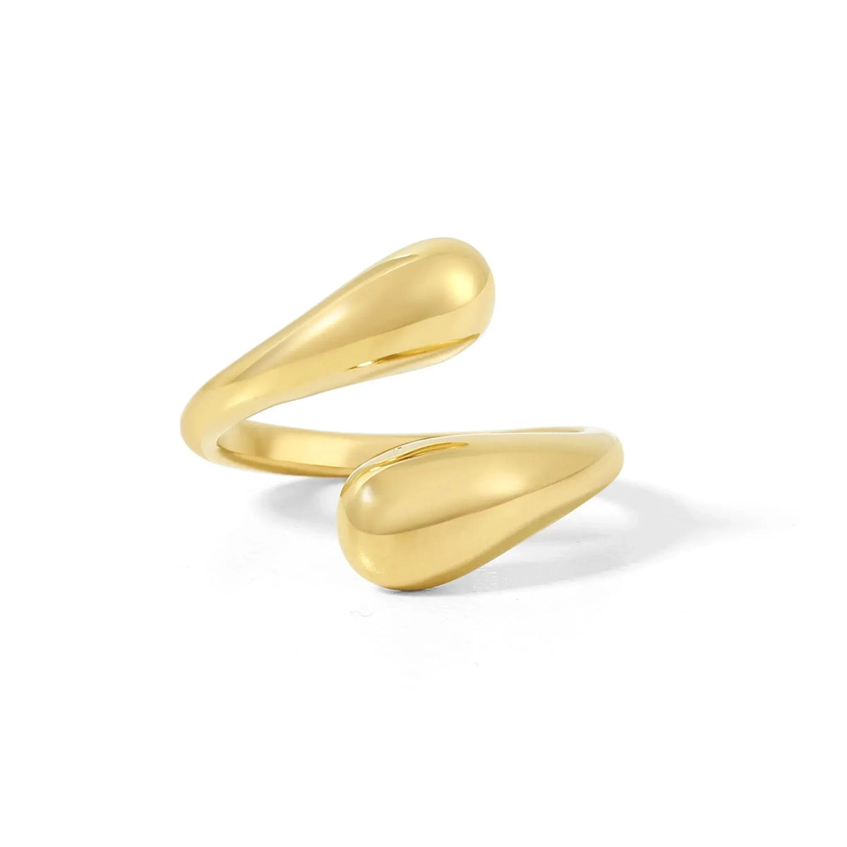 Open Twist Drop Ring