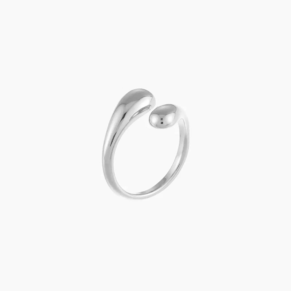 Open Twist Drop Ring