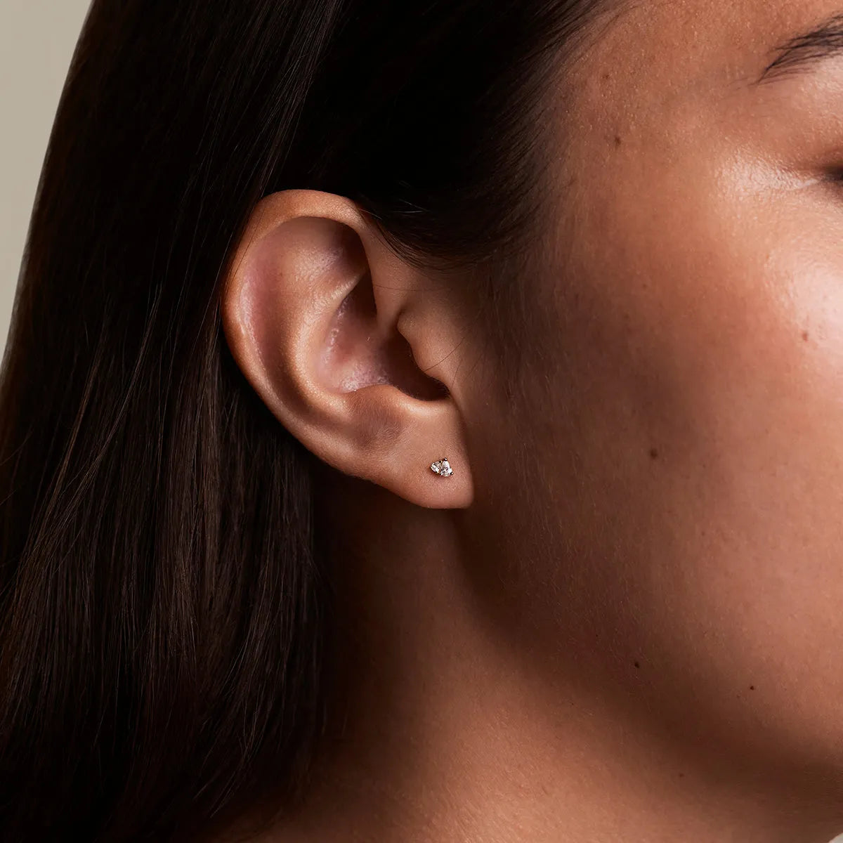 Pear Cluster Stud Earrings in Gold