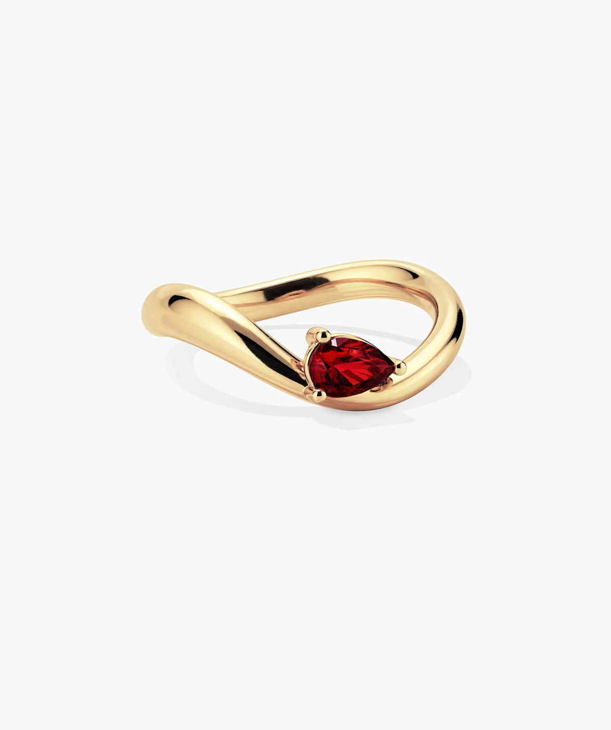 Pear Cut Gemstone Dôme Balance Ring