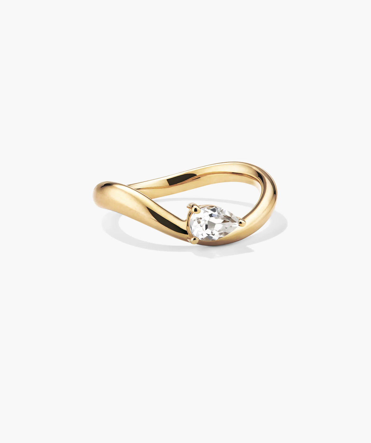Pear Cut Gemstone Dôme Balance Ring
