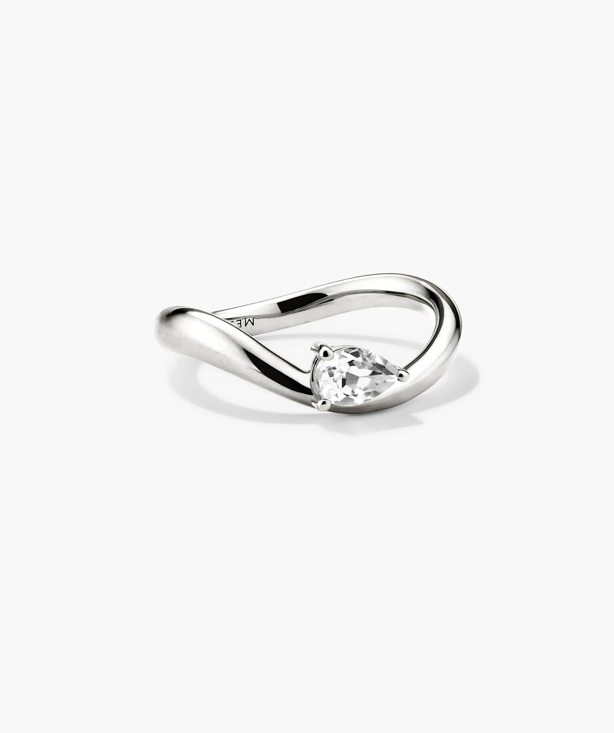 Pear Cut Gemstone Dôme Balance Ring