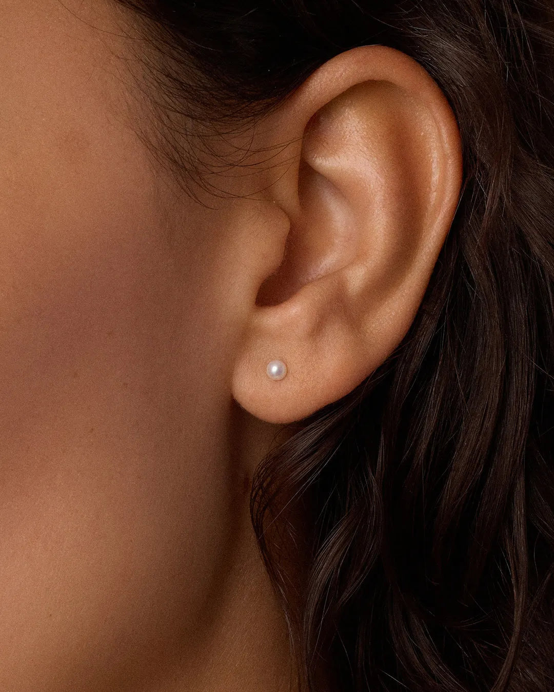 Pearl Flat Back Studs in 14K Solid Gold