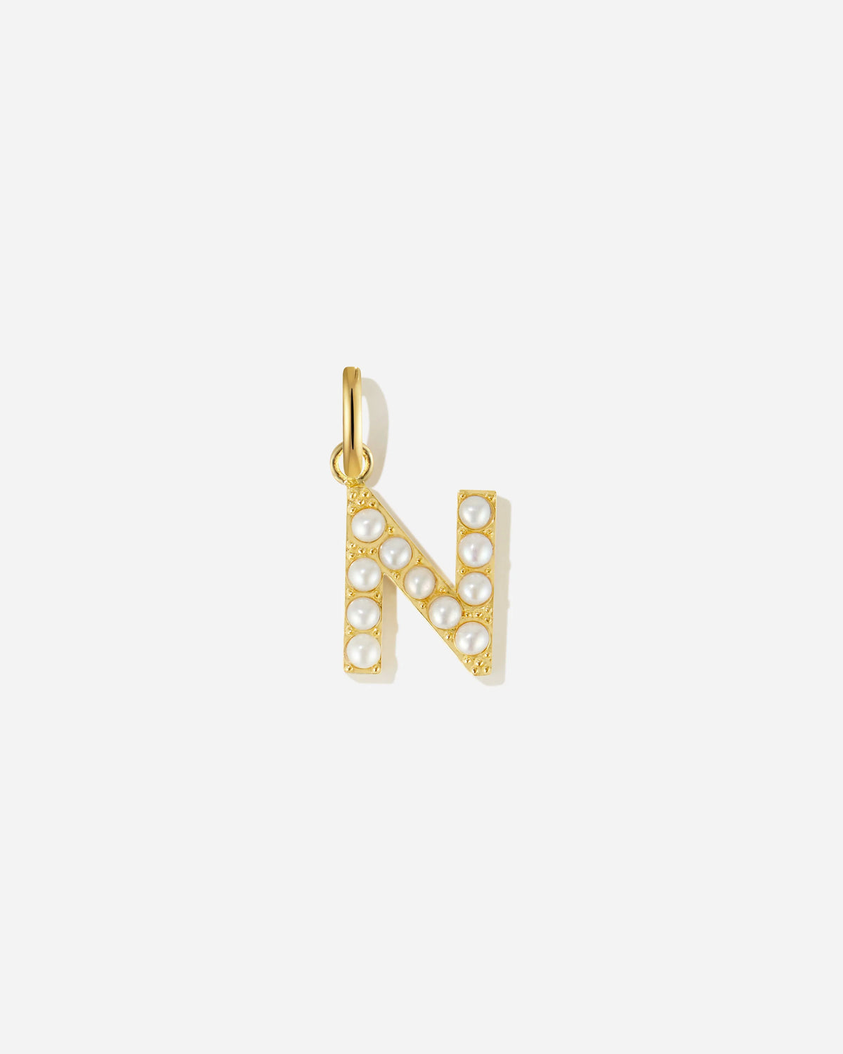 Pearl Letter Charm