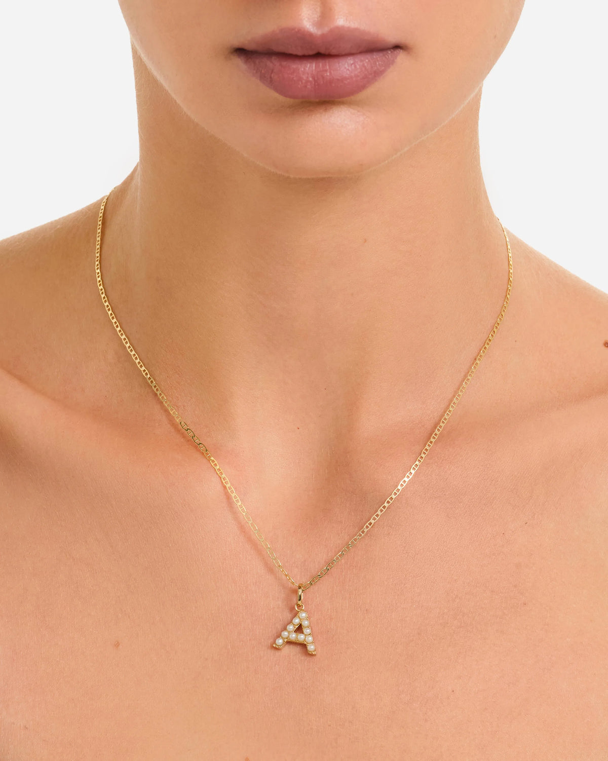 Pearl Letter Charm