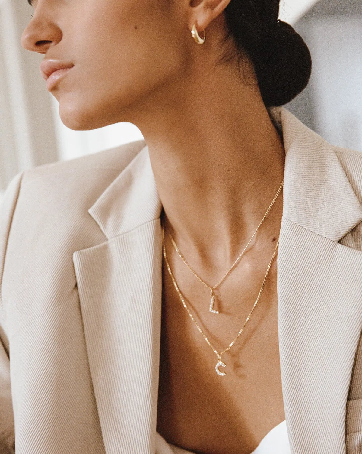 Pearl Letter Charm