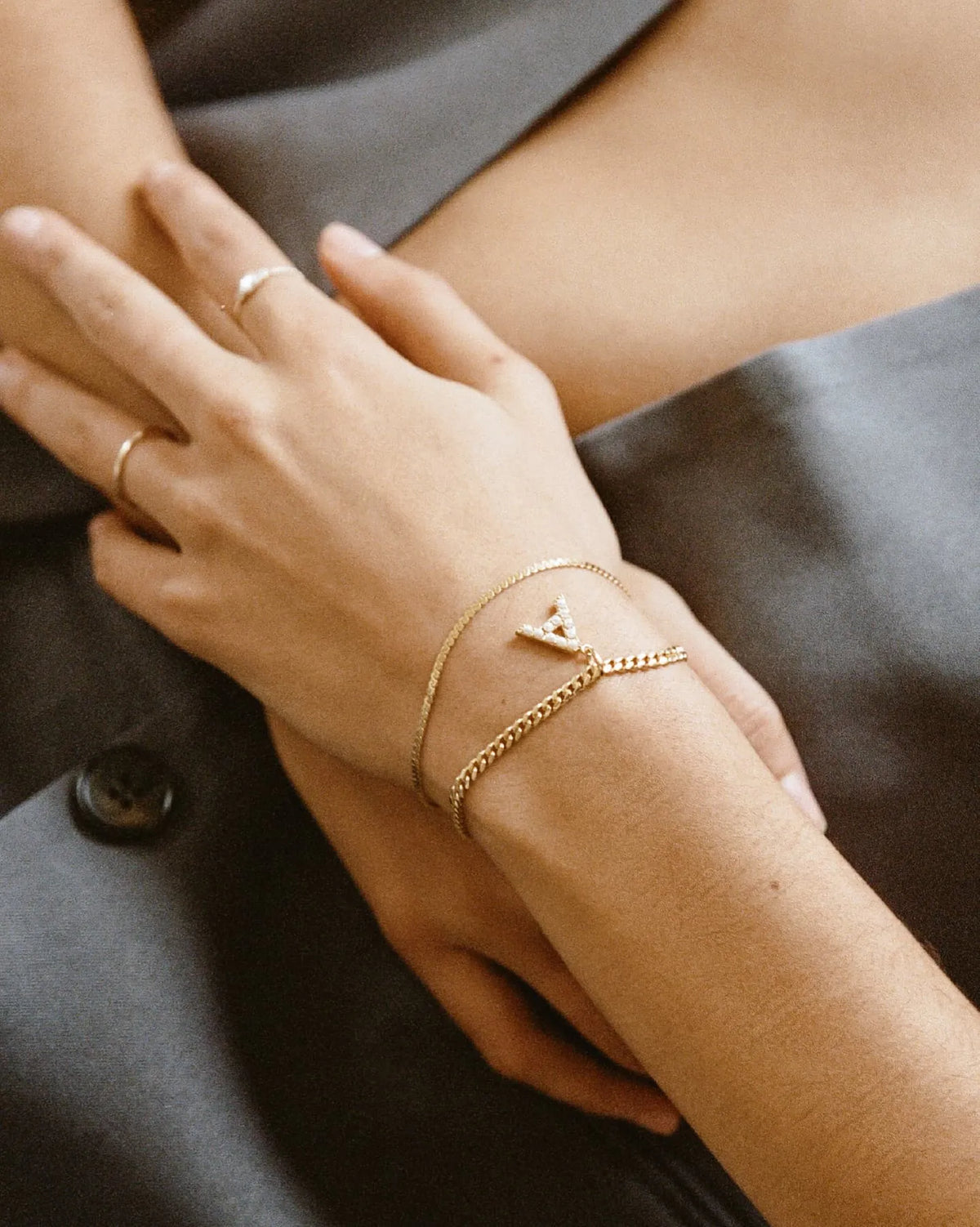 Pearl Letter Charm