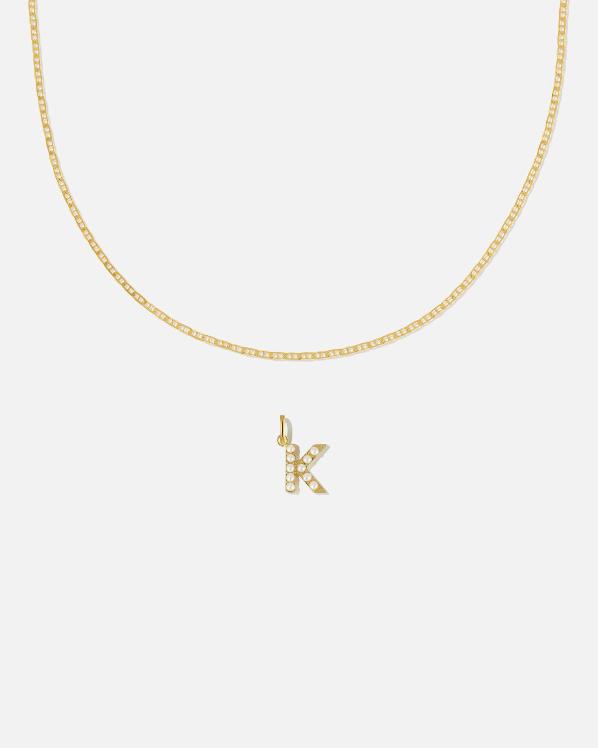 Pearl Letter Charm Set