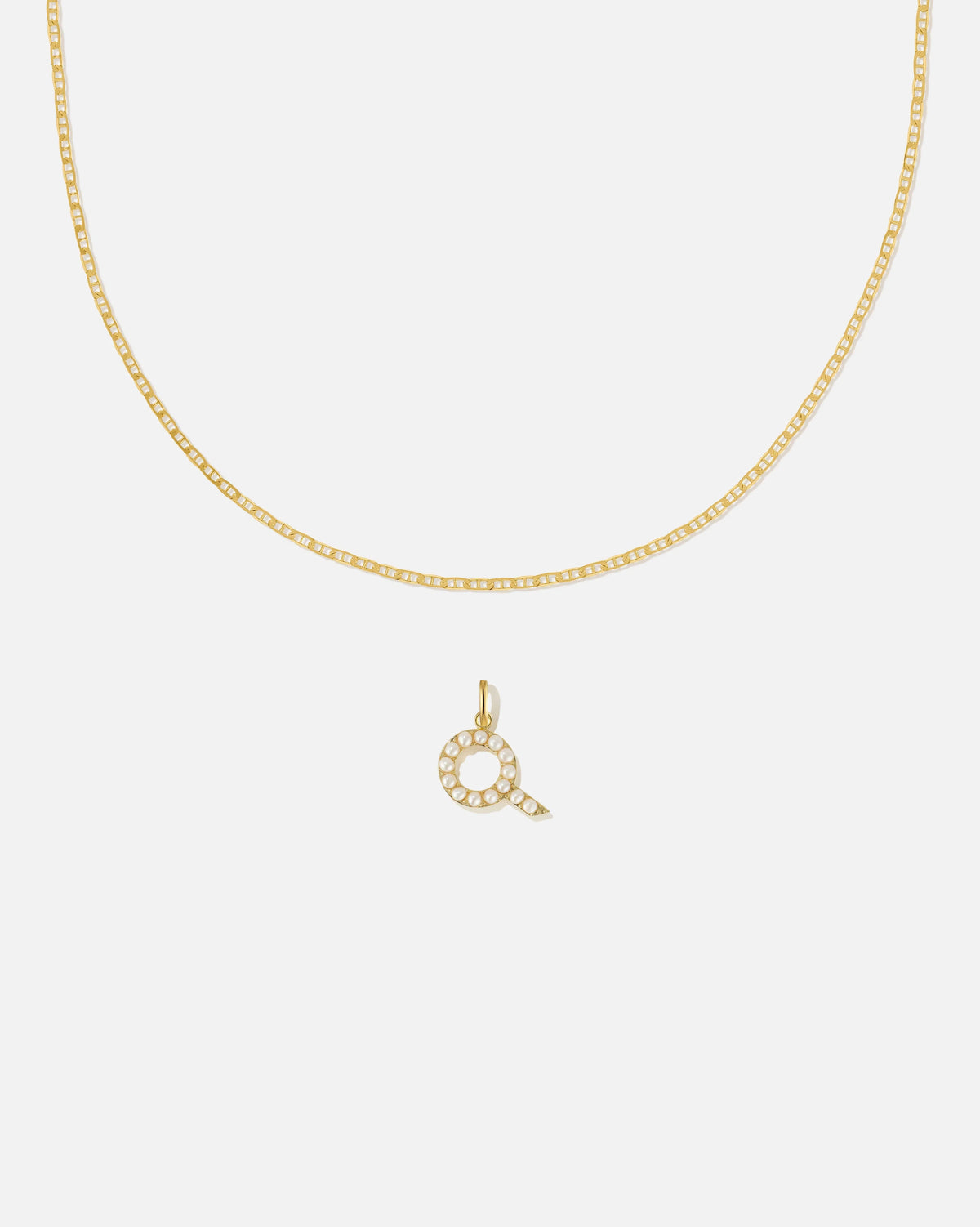 Pearl Letter Charm Set