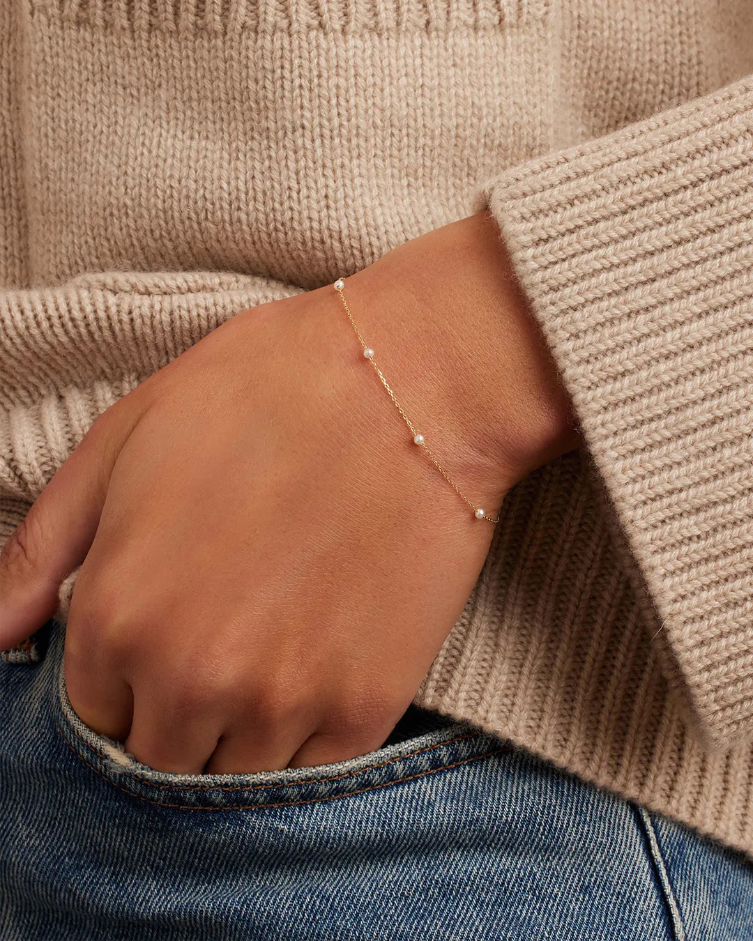Pearl Newport Bracelet in 14K Gold