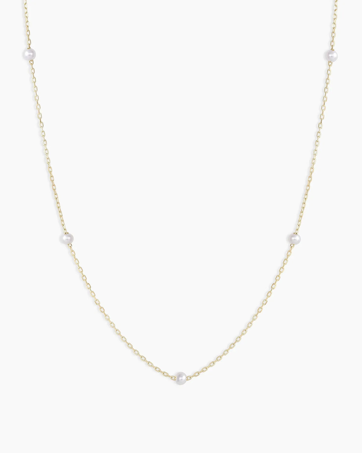 Pearl Newport Necklace in 14K Solid Gold
