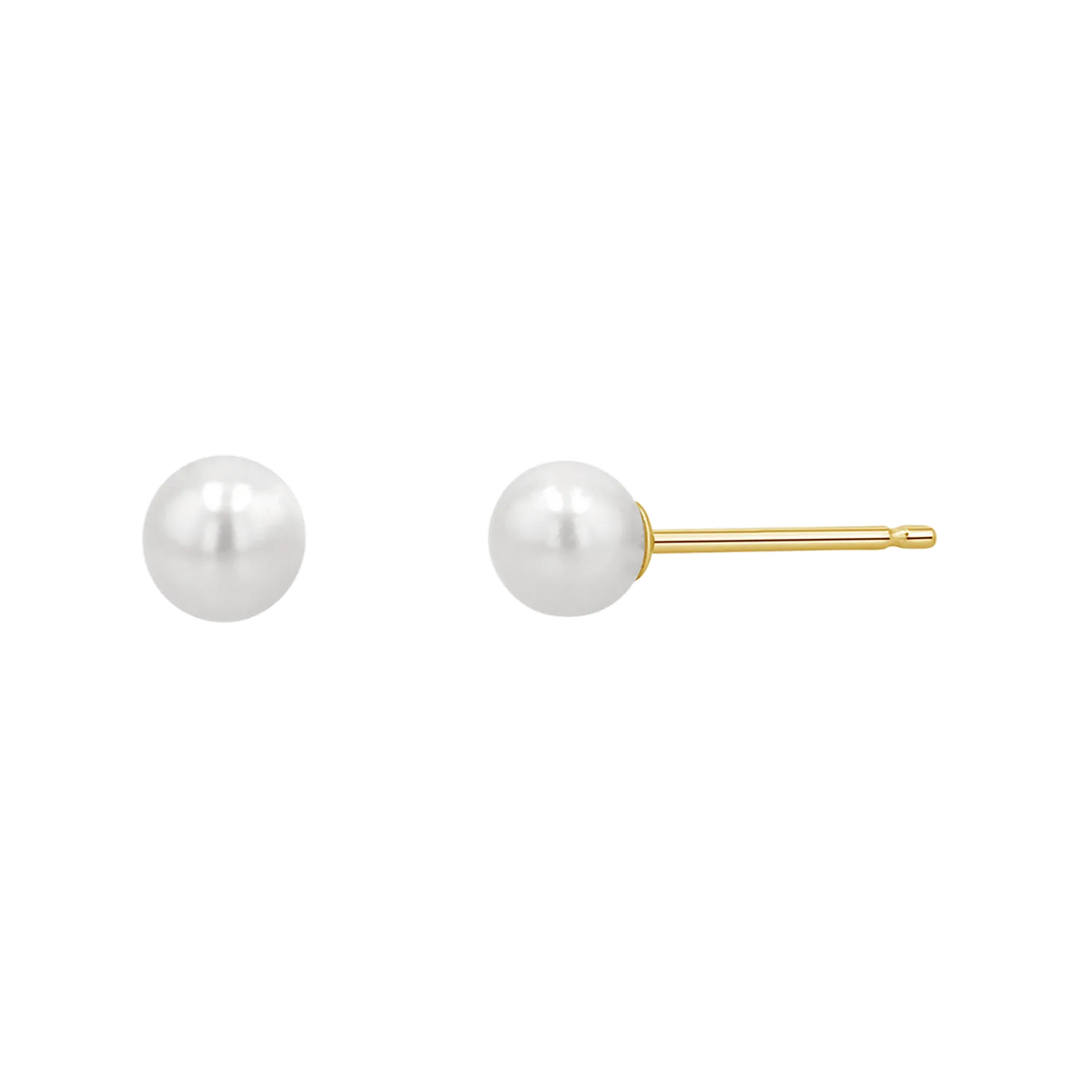 Pearl Stud Earrings in 14K Gold