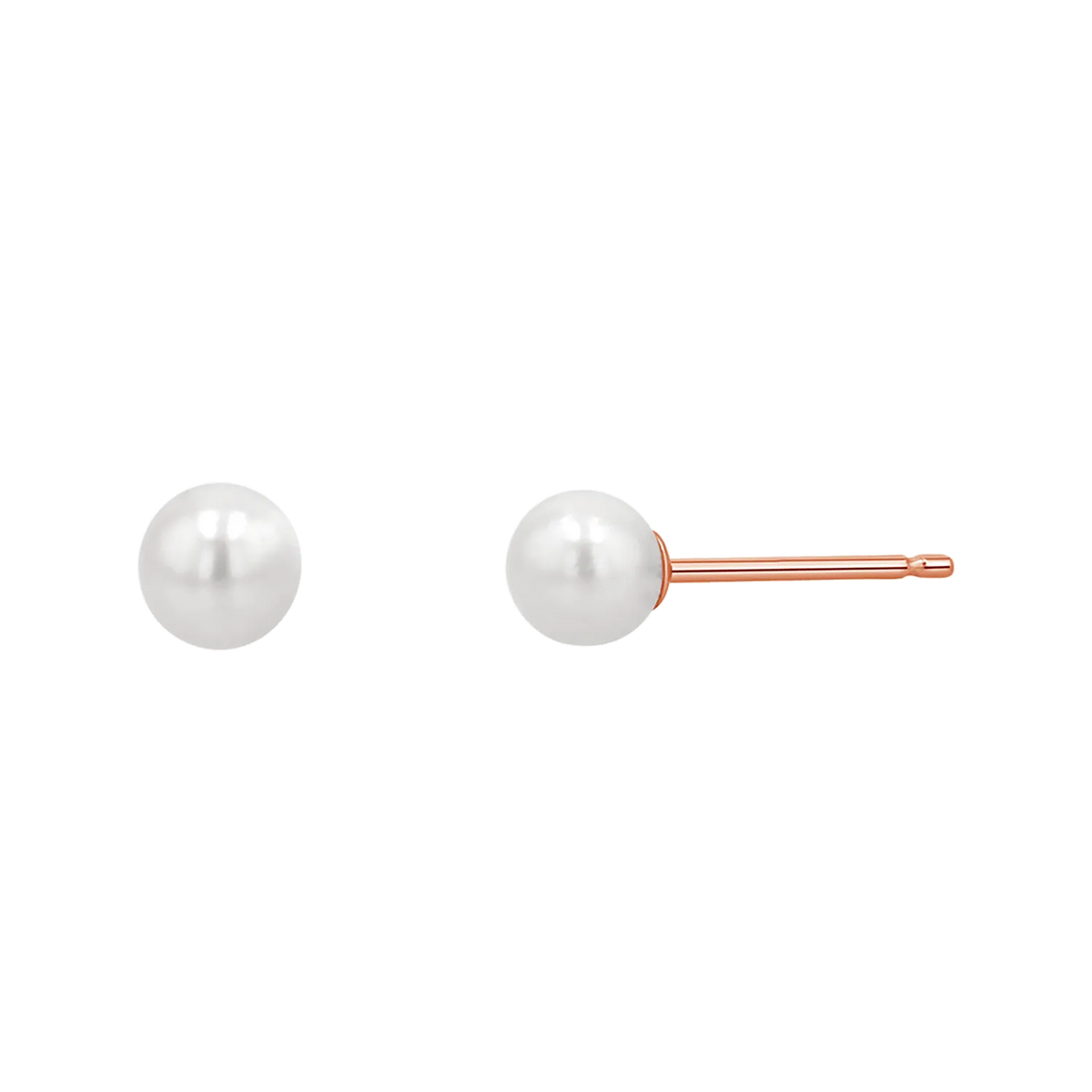 Pearl Stud Earrings in 14K Gold