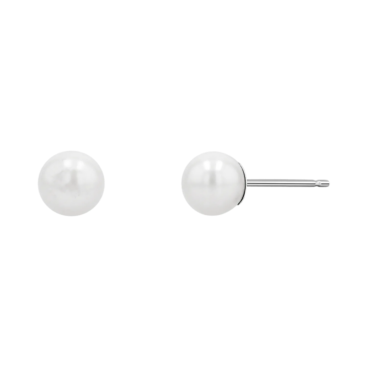 Pearl Stud Earrings in 14K Gold