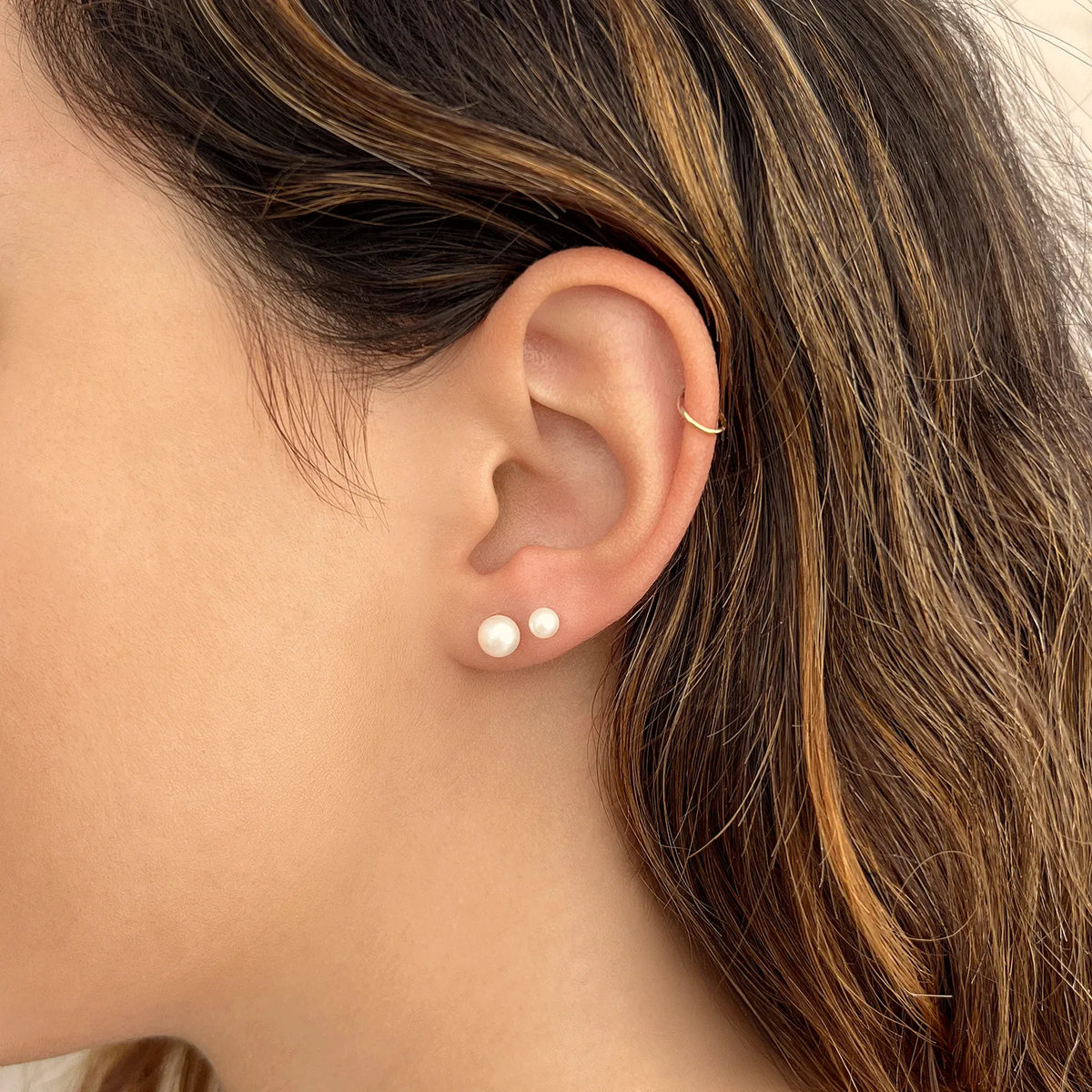 Pearl Stud Earrings in 14K Gold