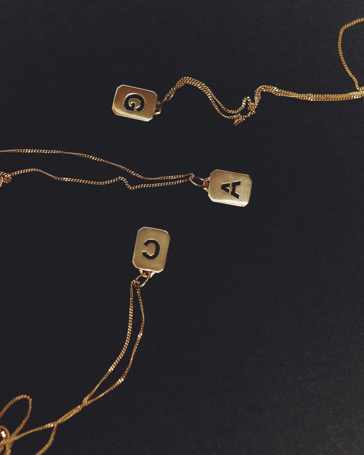 Personalised Initial Tag Pendant in Gold