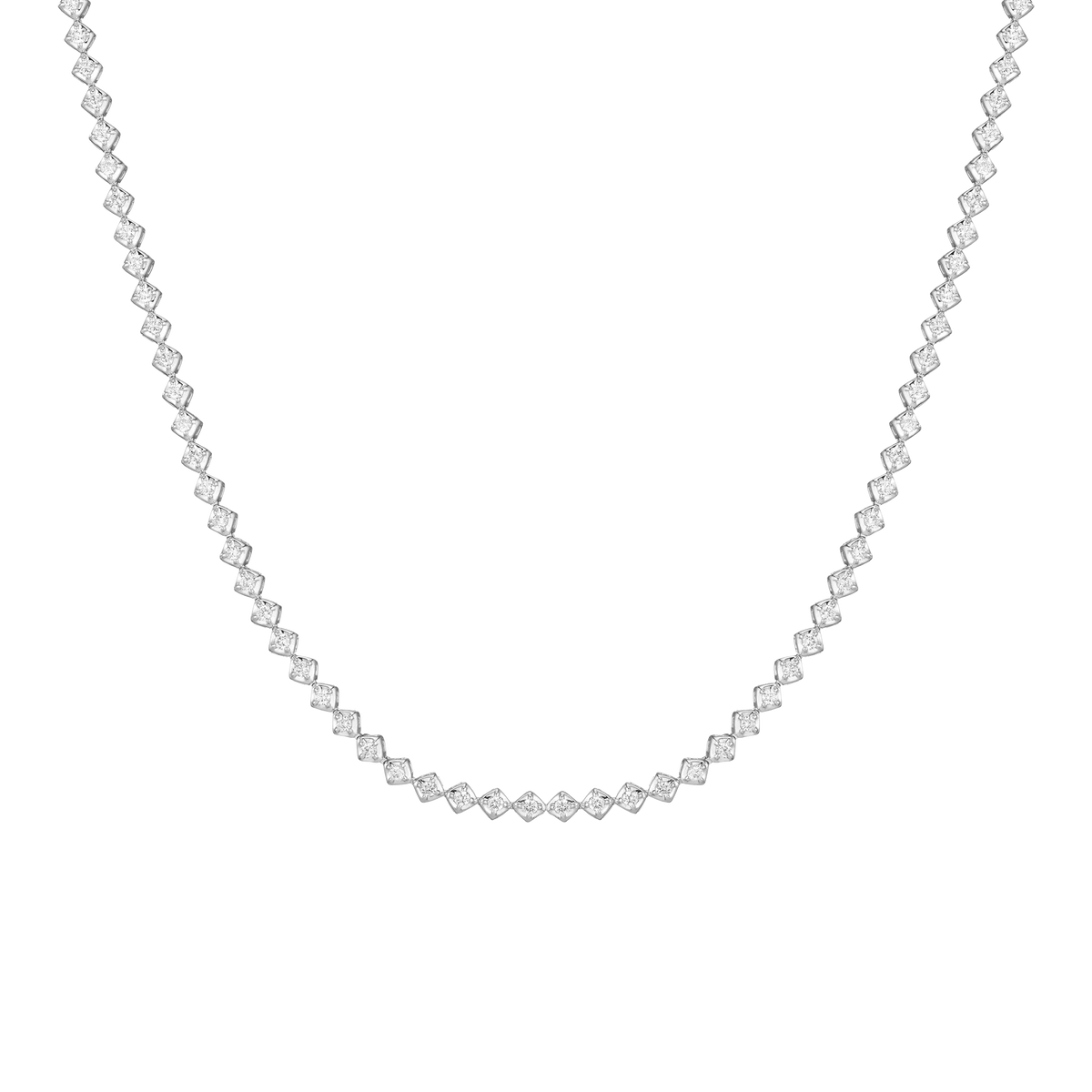 Petite Lab Grown Diamond Tennis Necklace