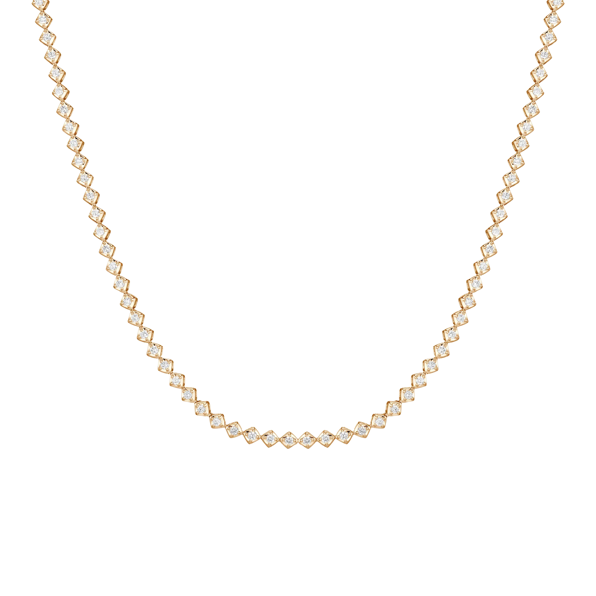 Petite Lab Grown Diamond Tennis Necklace