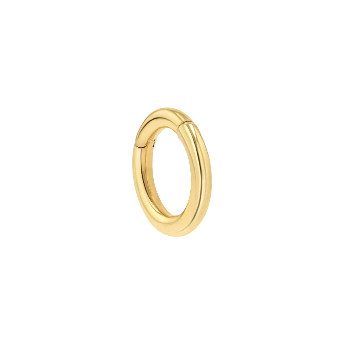 Petite Round Connector Charm Clasp in 14K Gold