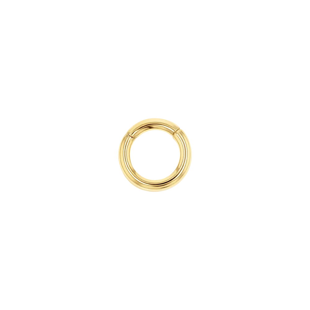 Petite Round Connector Charm Clasp in 14K Gold