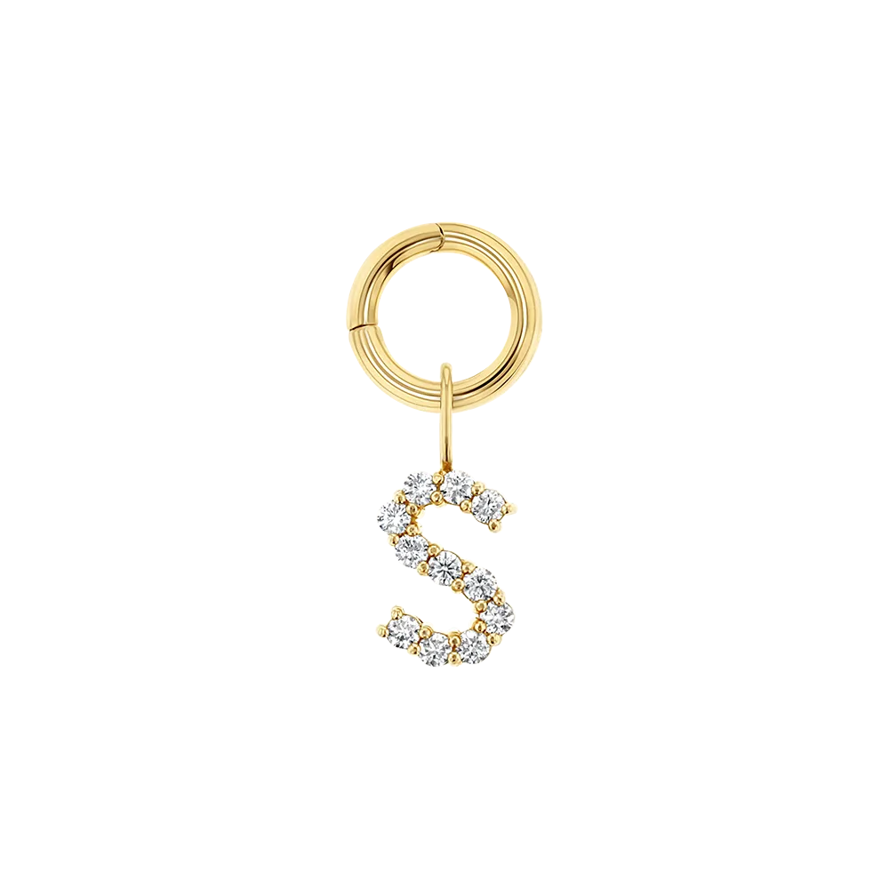Petite Round Connector Charm Clasp in 14K Gold