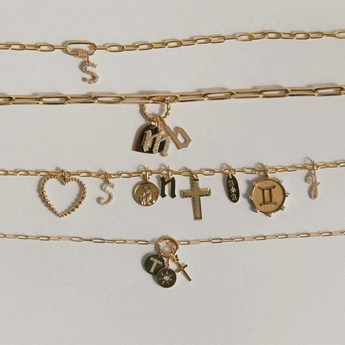 Petite Round Connector Charm Clasp in 14K Gold