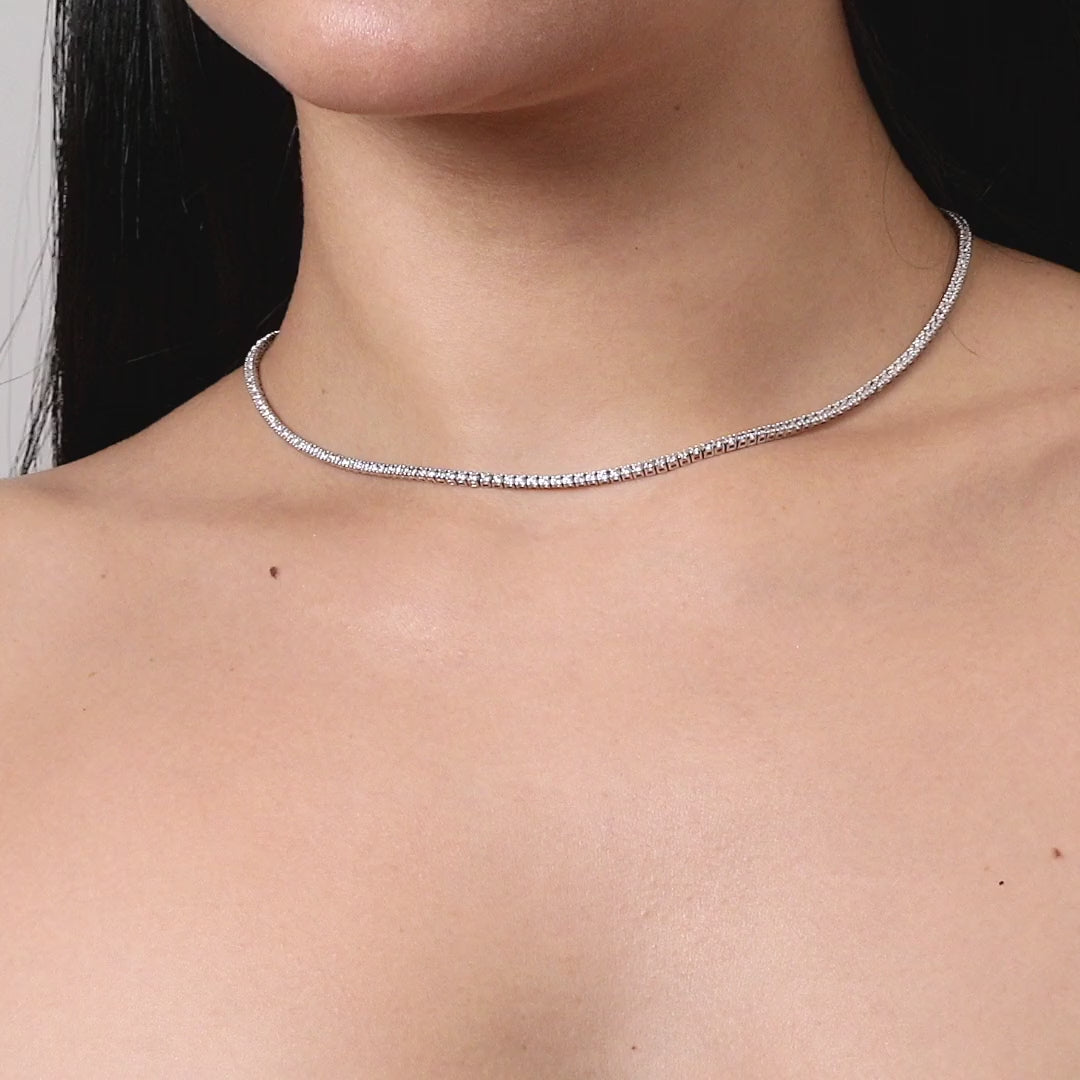 Classic Lab Grown Diamond Tennis Necklace