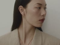 Gold Roscida Drop Hoops
