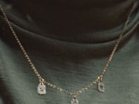 Personalised Tiny Diamond Tag Necklace