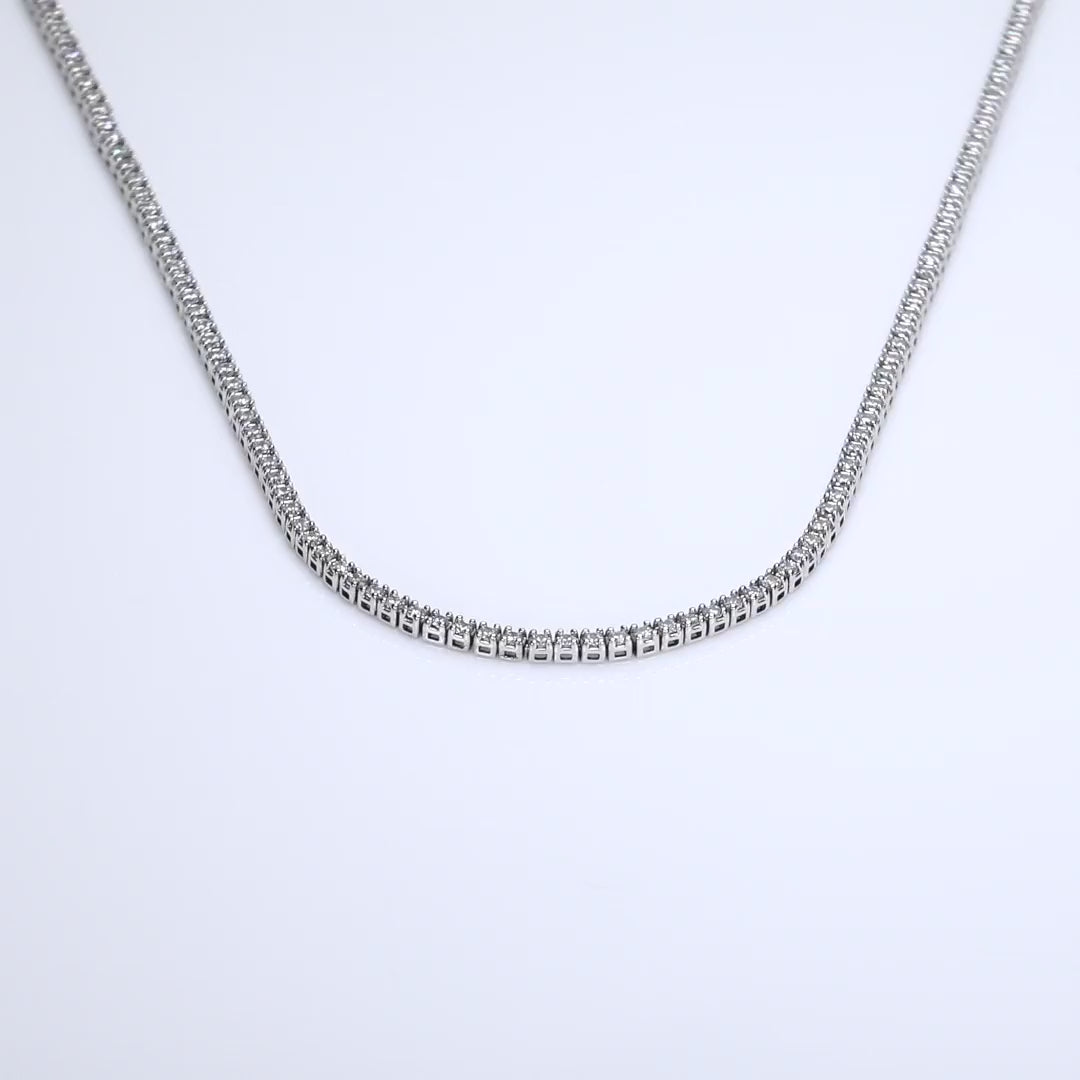 Classic Lab Grown Diamond Tennis Necklace