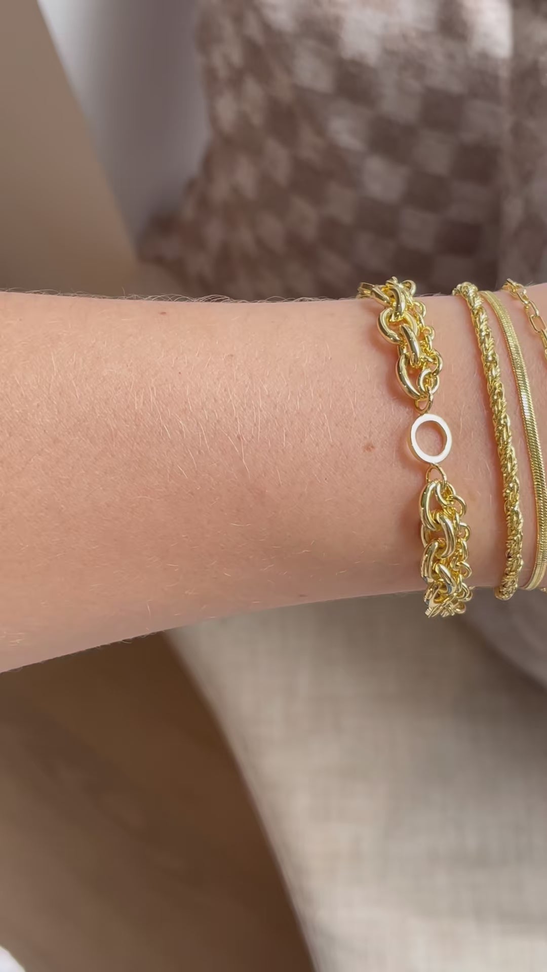 Birthstone Heart Bracelet in 18K Gold Plated