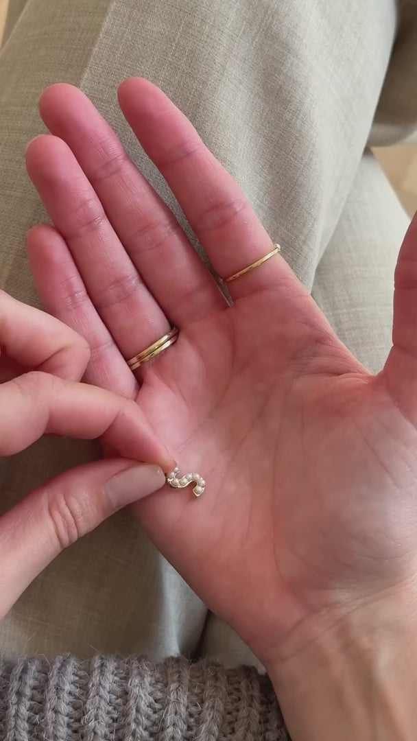 Pearl Letter Charm
