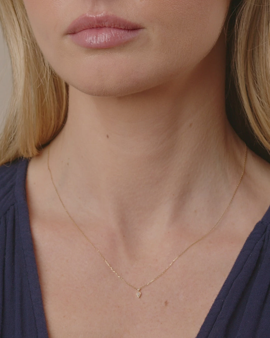 Diamond and Opal Necklace in 14K Gold