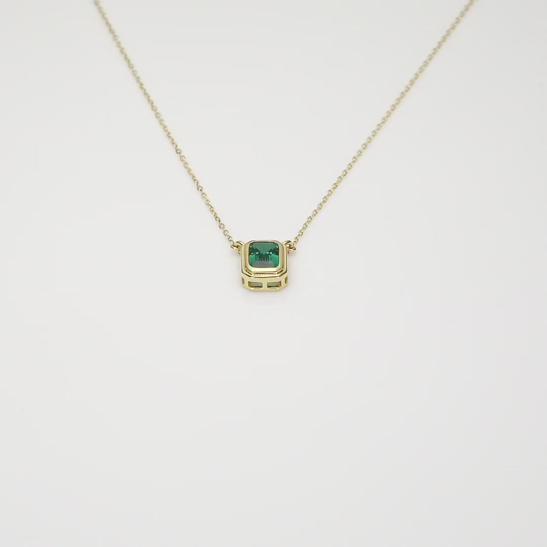 Lab Grown Emerald Heirloom Necklace