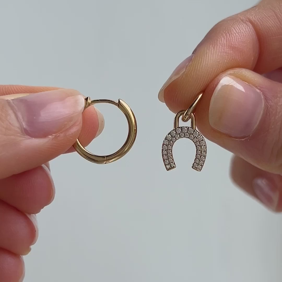 Essential Medium Hoops in Gold