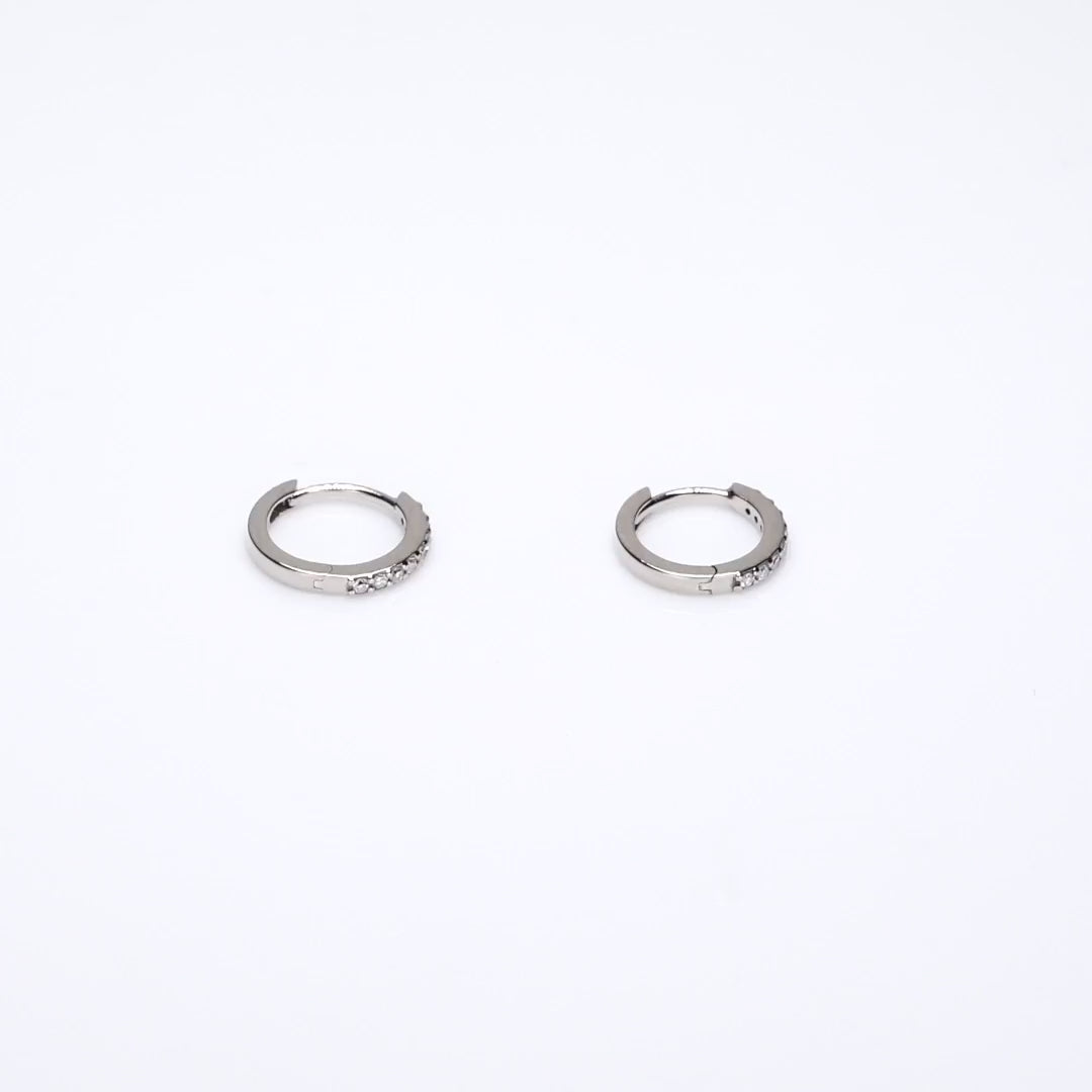 Thin Forever Diamond Hinged Huggie Earrings
