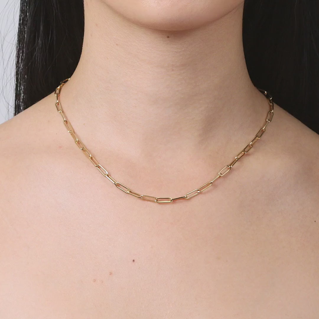 Large Paperclip Chain Necklace