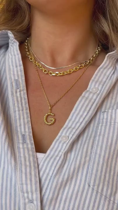 Lou Statement Small Hoops in 18K Gold Plated
