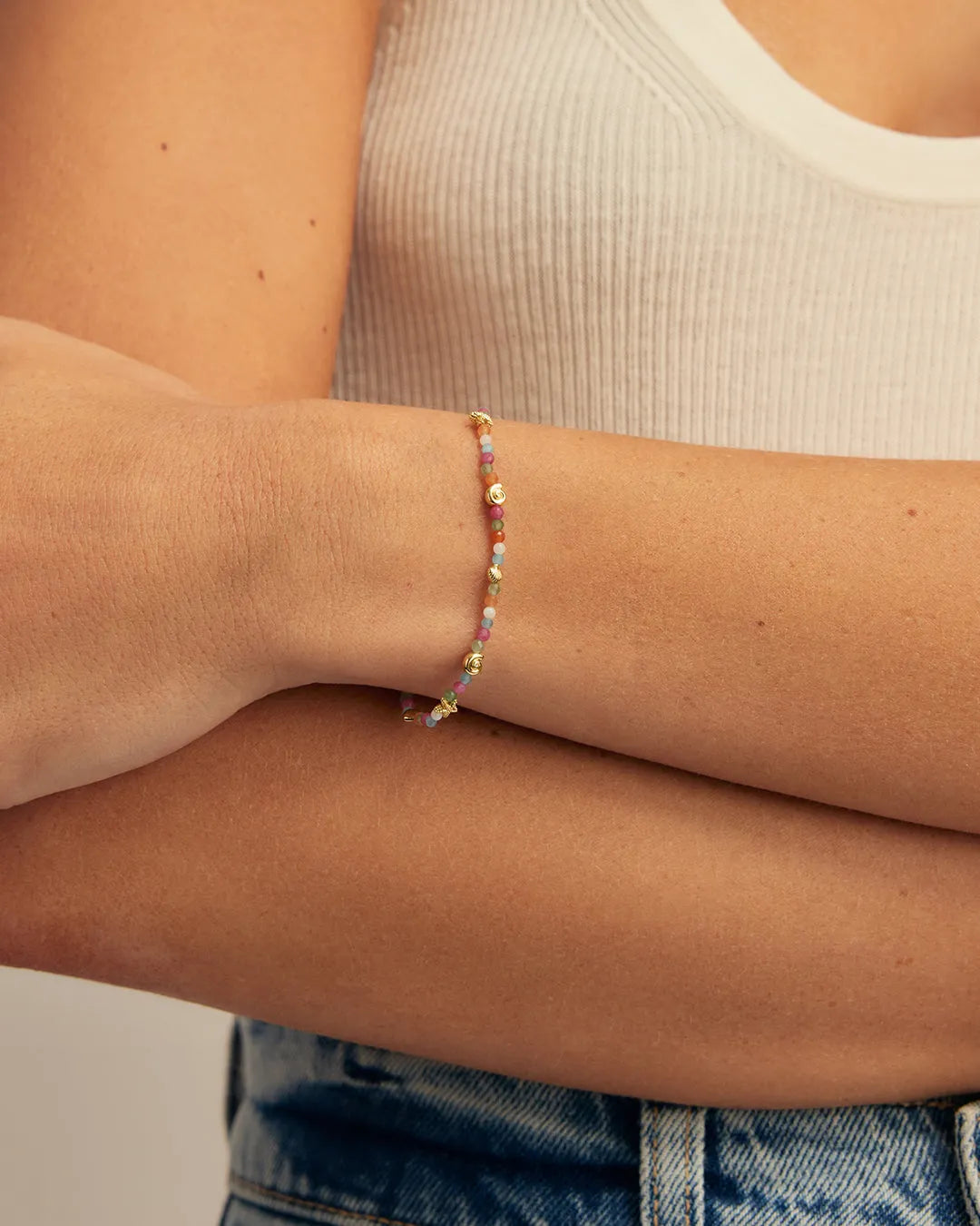 Reef Beach Mini Charm Bracelet in 18K Gold Plated