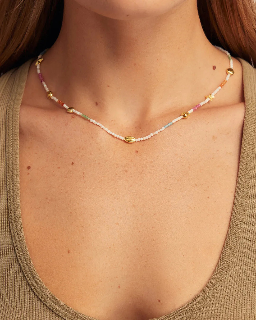 Reef Beach Mini Charm Necklace in 18K Gold Plated